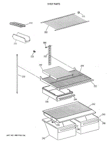 04 - Shelf Parts parts for Ge Refrigerator CTX18EAXERAD from AppliancePartsPros.com