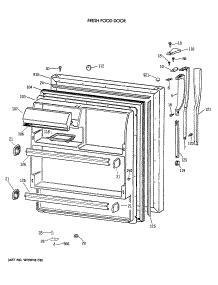 02 - Fresh Food Door parts for Ge Refrigerator CTX18CAXARWH from AppliancePartsPros.com