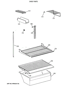 04 - Shelf Parts parts for Ge Refrigerator CTX18CAXARWH from AppliancePartsPros.com