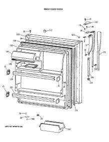 02 - Fresh Food Door parts for Ge Refrigerator CTX18GAXARWW from AppliancePartsPros.com