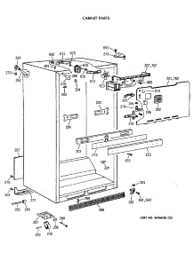 03 - Cabinet Parts parts for Ge Refrigerator CTX18GAXARWW from AppliancePartsPros.com