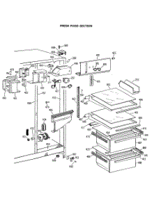03 - Fresh Food Section parts for Ge Refrigerator MSG22GASAAD from AppliancePartsPros.com