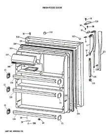 02 - Fresh Food Door parts for Ge Refrigerator MTX21EASSRAD from AppliancePartsPros.com