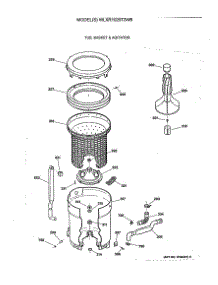 03 - Tub, Basket & Agitator parts for Ge Washer WLXR1020T2WB from AppliancePartsPros.com