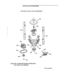 04 - Suspension, Pump & Drive Components parts for Ge Washer WLXR1020T2WB from AppliancePartsPros.com