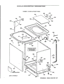 02 - Cabinet, Cover & Front Panel parts for Ge Washer WWSQ3090T2WW from AppliancePartsPros.com