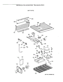 03 - Unit Parts parts for Ge Refrigerator TBJ14DAXLRAD from AppliancePartsPros.com