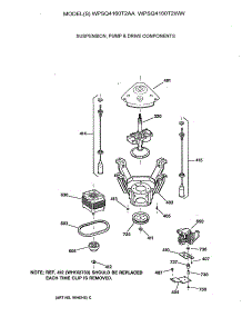 04 - Suspension, Pump & Drive Conponents parts for Ge Washer WPSQ4160T2AA from AppliancePartsPros.com