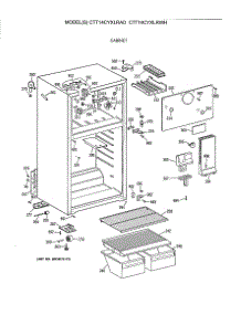 02 - Cabinet parts for Ge Refrigerator CTT14CYXLRAD from AppliancePartsPros.com
