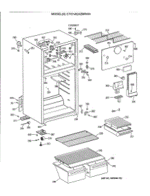 02 - Cabinet parts for Ge Refrigerator CTG14EAZBRWH from AppliancePartsPros.com