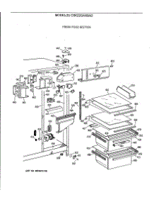 03 - Fresh Food Section parts for Ge Refrigerator CSK22GAXBAD from AppliancePartsPros.com