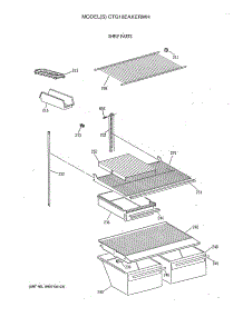 04 - Shelf Parts parts for Ge Refrigerator CTG18EAXERWH from AppliancePartsPros.com