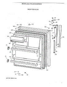 02 - Fresh Food Door parts for Ge Refrigerator CTG18GAXERWW from AppliancePartsPros.com