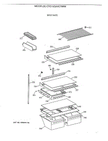 04 - Shelf Parts parts for Ge Refrigerator CTG18GAXERWW from AppliancePartsPros.com