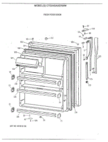 02 - Fresh Food Door parts for Ge Refrigerator CTG24GAXERWW from AppliancePartsPros.com