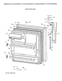 02 - Fresh Food Door parts for Ge Refrigerator CTX18CAXHLAD from AppliancePartsPros.com