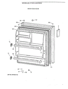 02 - Fresh Food Door parts for Ge Refrigerator CTX21LAXCRWH from AppliancePartsPros.com