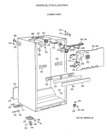 03 - Cabinet Parts parts for Ge Refrigerator CTX21LAXCRWH from AppliancePartsPros.com