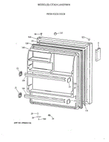 02 - Fresh Food Door parts for Ge Refrigerator CTX21LAXERWH from AppliancePartsPros.com