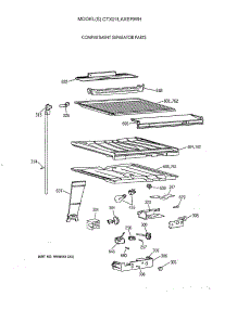 05 - Compartment Separator Parts parts for Ge Refrigerator CTX21LAXERWH from AppliancePartsPros.com