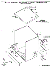 02 - Cabinet Assembly parts for Ge Dryer DLL1550RCL from AppliancePartsPros.com