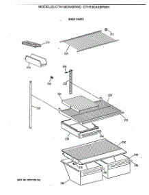 04 - Shelf Parts parts for Ge Refrigerator CTH18EAXBRAD from AppliancePartsPros.com