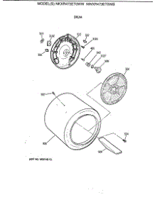 03 - Drum parts for Ge Dryer NWXR473ET0WB from AppliancePartsPros.com