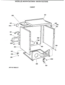 03 - Cabinet parts for Ge Dryer NKXR473GT0WW from AppliancePartsPros.com