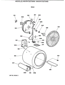 04 - Drum parts for Ge Dryer NWXR473GT0WB from AppliancePartsPros.com