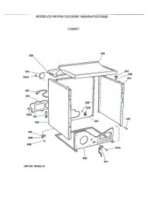 03 - Cabinet parts for Ge Dryer NWXR473GT2WB from AppliancePartsPros.com