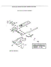 05 - Gas Valve & Burner Assembly parts for Ge Dryer NWXR473GT2WB from AppliancePartsPros.com