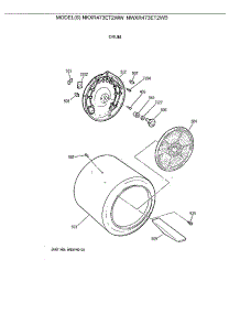 03 - Drum parts for Ge Dryer NKXR473ET2WW from AppliancePartsPros.com