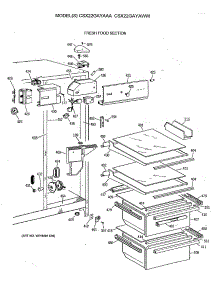 03 - Fresh Food Section parts for Ge Refrigerator CSX22GAYAAA from AppliancePartsPros.com