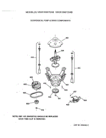04 - Suspension, Pump & Drive Components parts for Ge Washer VBXR1060T2AB from AppliancePartsPros.com