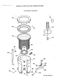 03 - Tub, Basket & Agitator parts for Ge Washer VBSR1070T2AB from AppliancePartsPros.com