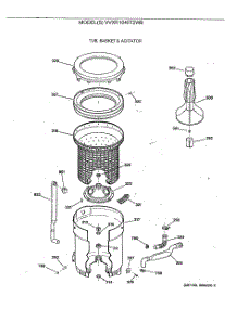 03 - Tub, Basket & Agitator parts for Ge Washer VVXR1040T2WB from AppliancePartsPros.com