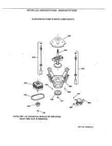 04 - Suspension, Pump & Drive Components parts for Ge Washer VBXR2070T3AB from AppliancePartsPros.com