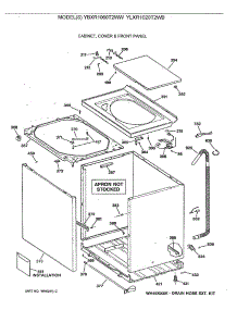 02 - Cabinet, Cover & Front Panel parts for Ge Washer YBXR1060T2WW from AppliancePartsPros.com