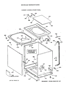 02 - Cabinet, Cover & Front Panel parts for Ge Washer YBXR2070T2WW from AppliancePartsPros.com