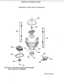 04 - Suspension, Pump & Drive Components parts for Ge Washer YBXR2070T2WW from AppliancePartsPros.com