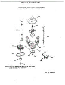 04 - Suspension, Pump & Drive Components parts for Ge Washer YJSR2070T2WW from AppliancePartsPros.com