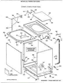 02 - Cabinet, Cover & Front Panel parts for Ge Washer YWSR2100T2WW from AppliancePartsPros.com