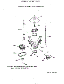 04 - Suspension, Pump & Drive Components parts for Ge Washer YJSR2070T3WW from AppliancePartsPros.com