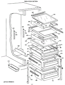 04 - Fresh Food Section parts for Ge Refrigerator TFG24PAXAWW from AppliancePartsPros.com