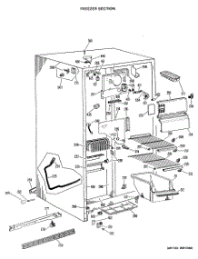 02 - Freezer Section parts for Ge Refrigerator CSX22GLJ from AppliancePartsPros.com