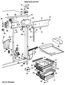 03 - Fresh Food Section parts for Ge Refrigerator CSX24DLL from AppliancePartsPros.com