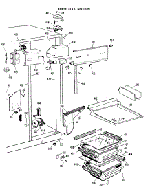 03 - Fresh Food Section parts for Ge Refrigerator CSX24DMA from AppliancePartsPros.com