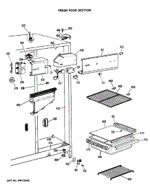 03 - Fresh Food Section parts for Ge Refrigerator CSX20LLR from AppliancePartsPros.com