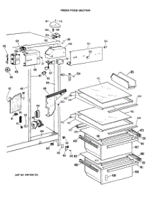 03 - Fresh Food Section parts for Ge Refrigerator CSE22DRAWH from AppliancePartsPros.com
