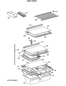 04 - Shelf Parts parts for Ge Refrigerator CTE21GASNRWH from AppliancePartsPros.com